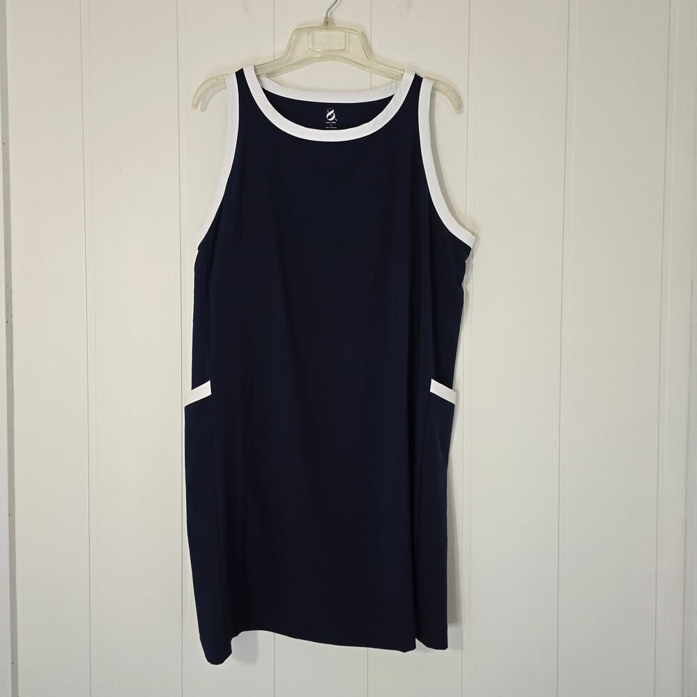Lou & Grey Tipped Wanderweave Mini Pocket Dress Athletic Sports Size XL